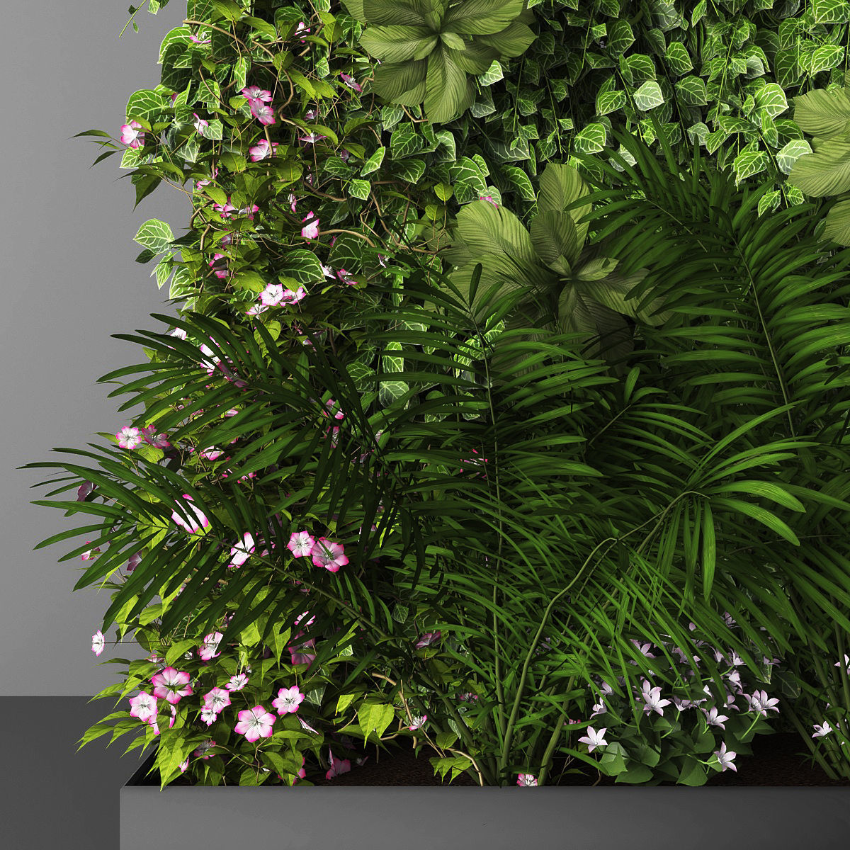 Vertical garden 14 Low-poly 3D model_2