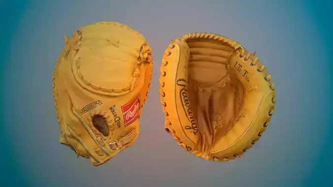 Baseball Glove 3D model Low-poly 3D model
