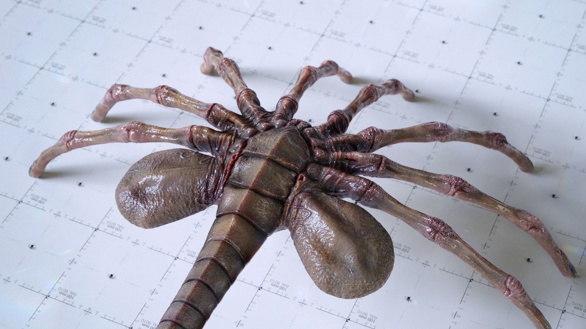 Alien Facehugger - 3D Asset Kit PBR Low-poly 3D model_2