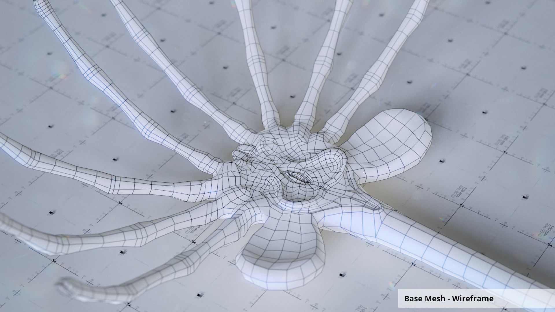 Alien Facehugger - 3D Asset Kit PBR Low-poly 3D model_10