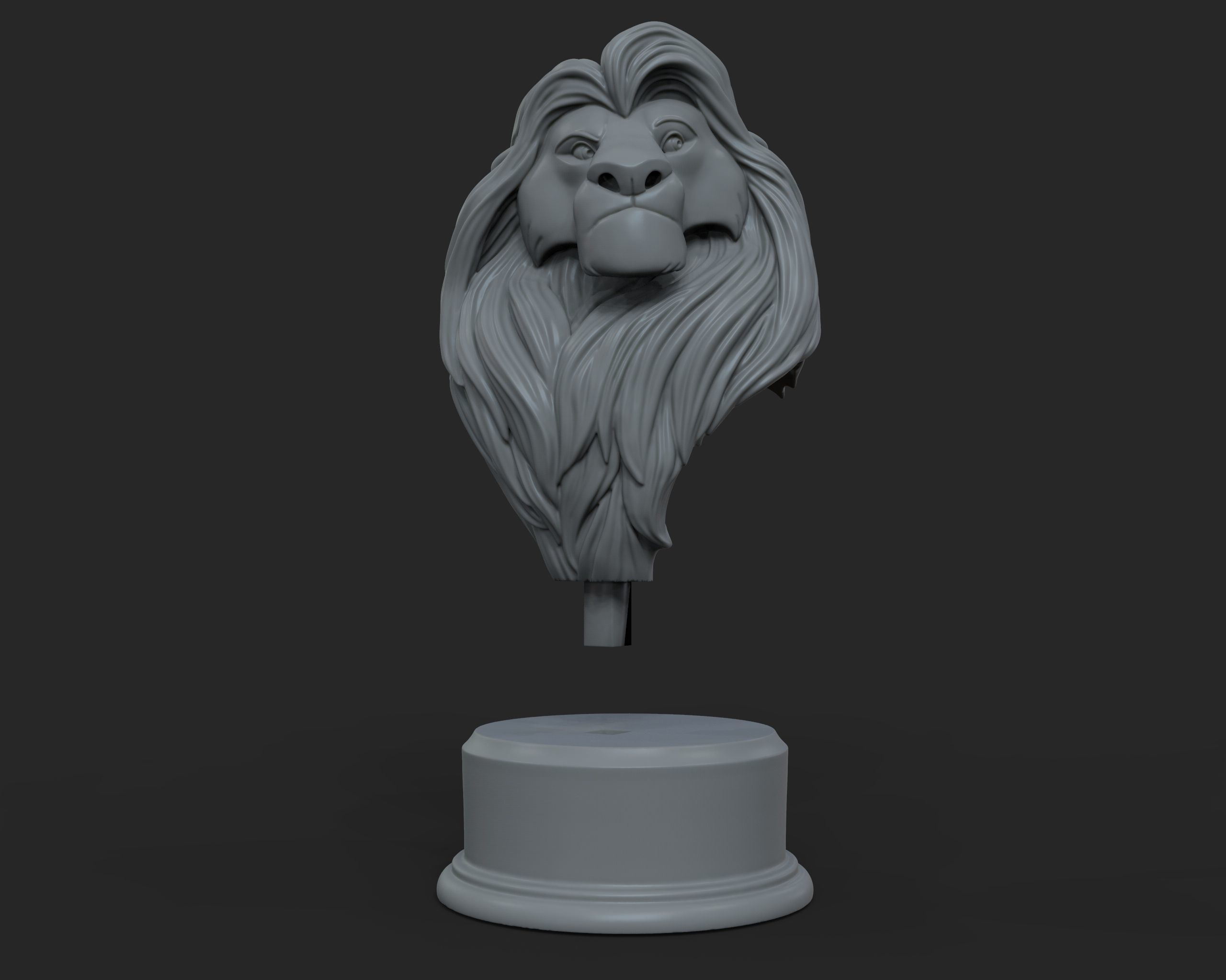 Mufasa - The Lion King bust - 3d print bust model 3D print model_4