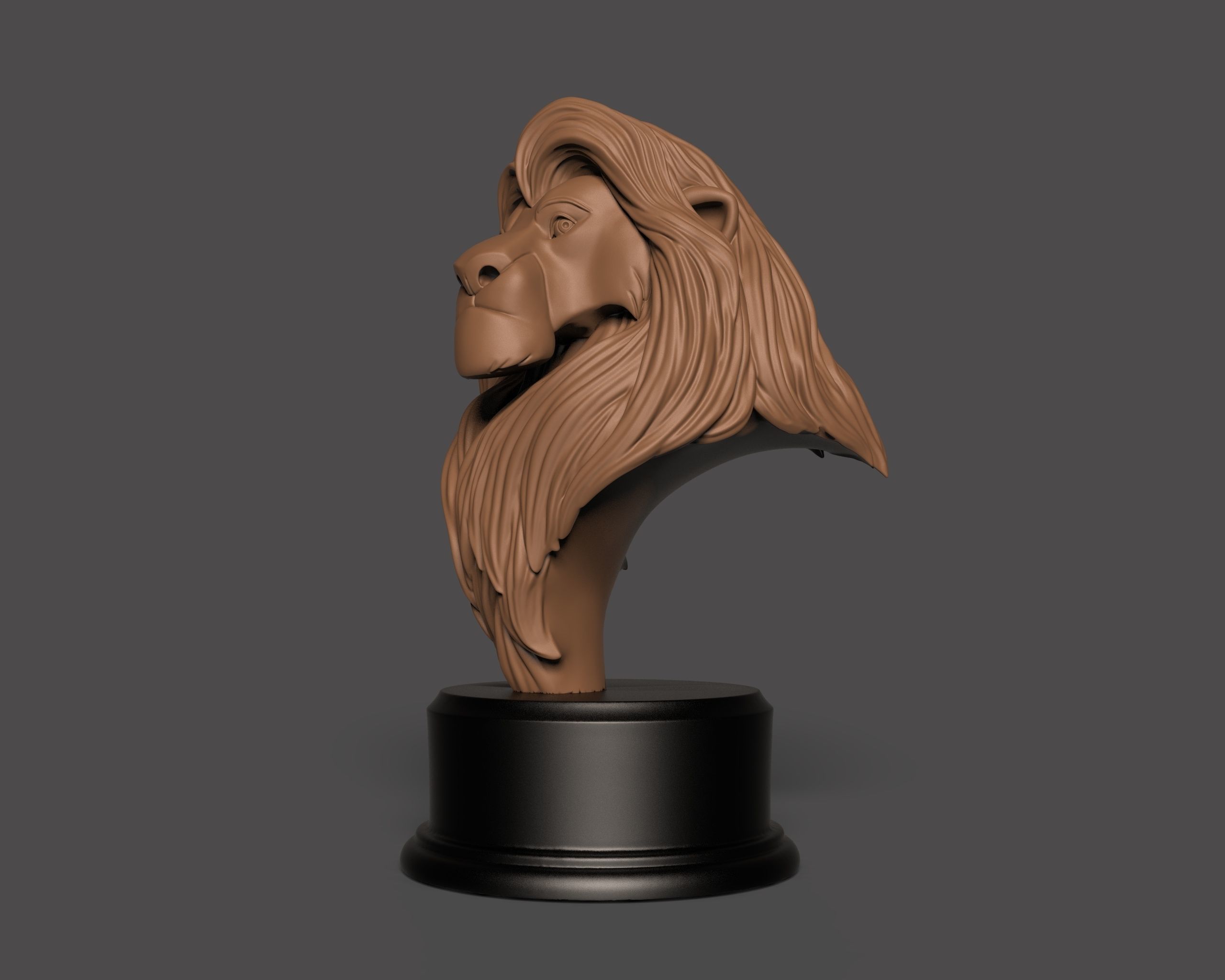 Mufasa - The Lion King bust - 3d print bust model 3D print model_3