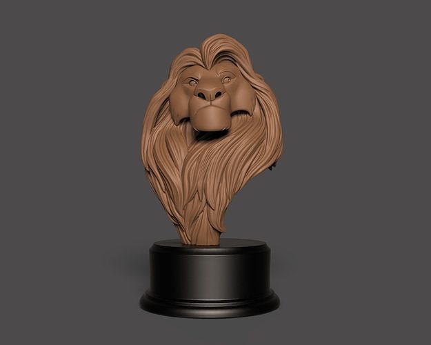 Mufasa - The Lion King bust - 3d print bust model 3D print model