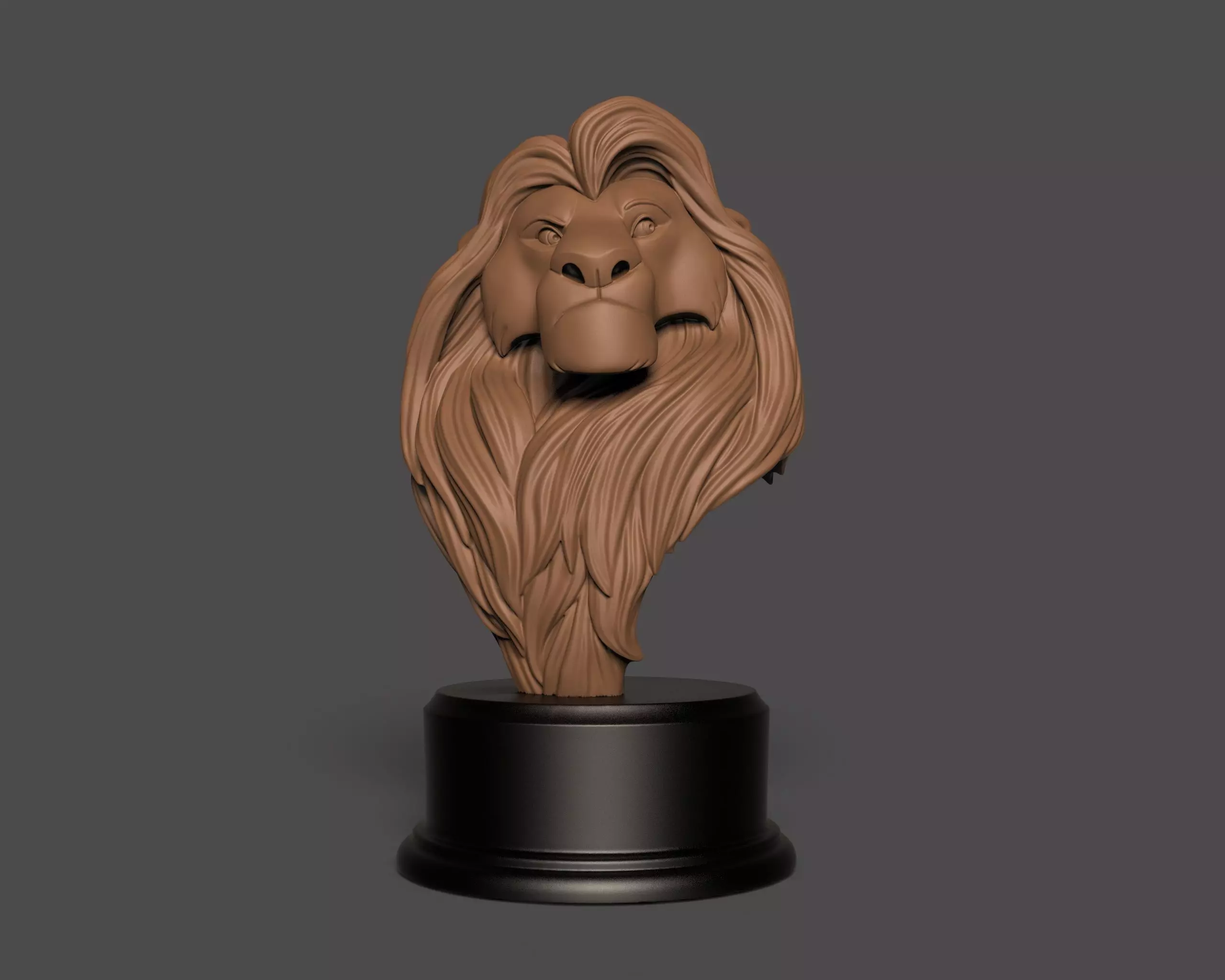 Mufasa - The Lion King bust - 3d print bust model 3D print model_0