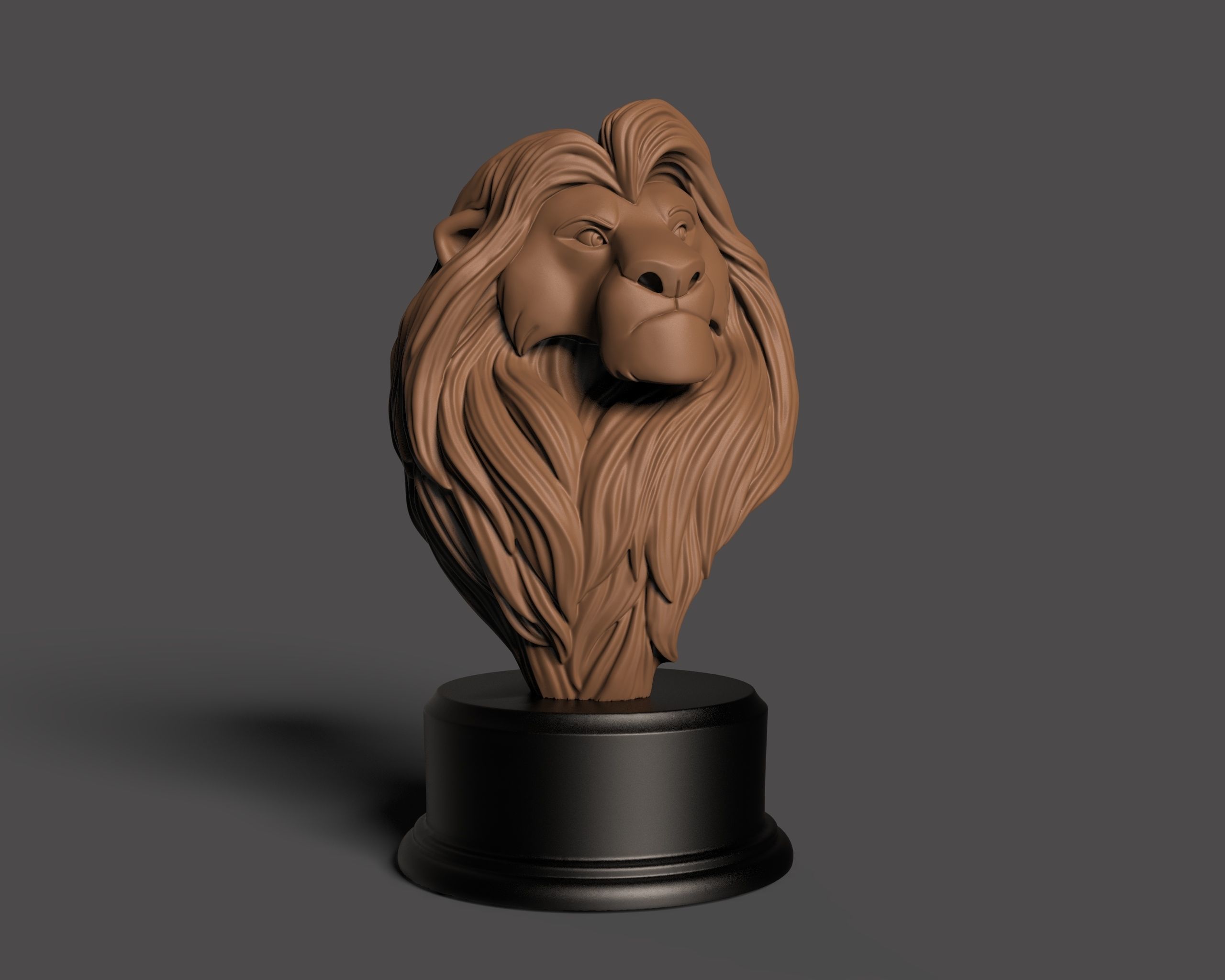 Mufasa - The Lion King bust - 3d print bust model 3D print model_1