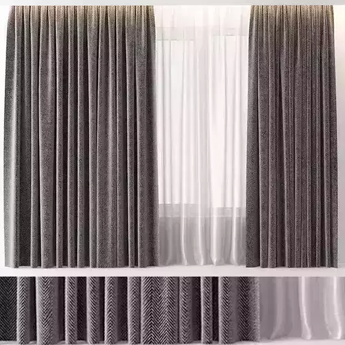 CURTAINS GREY WOOL