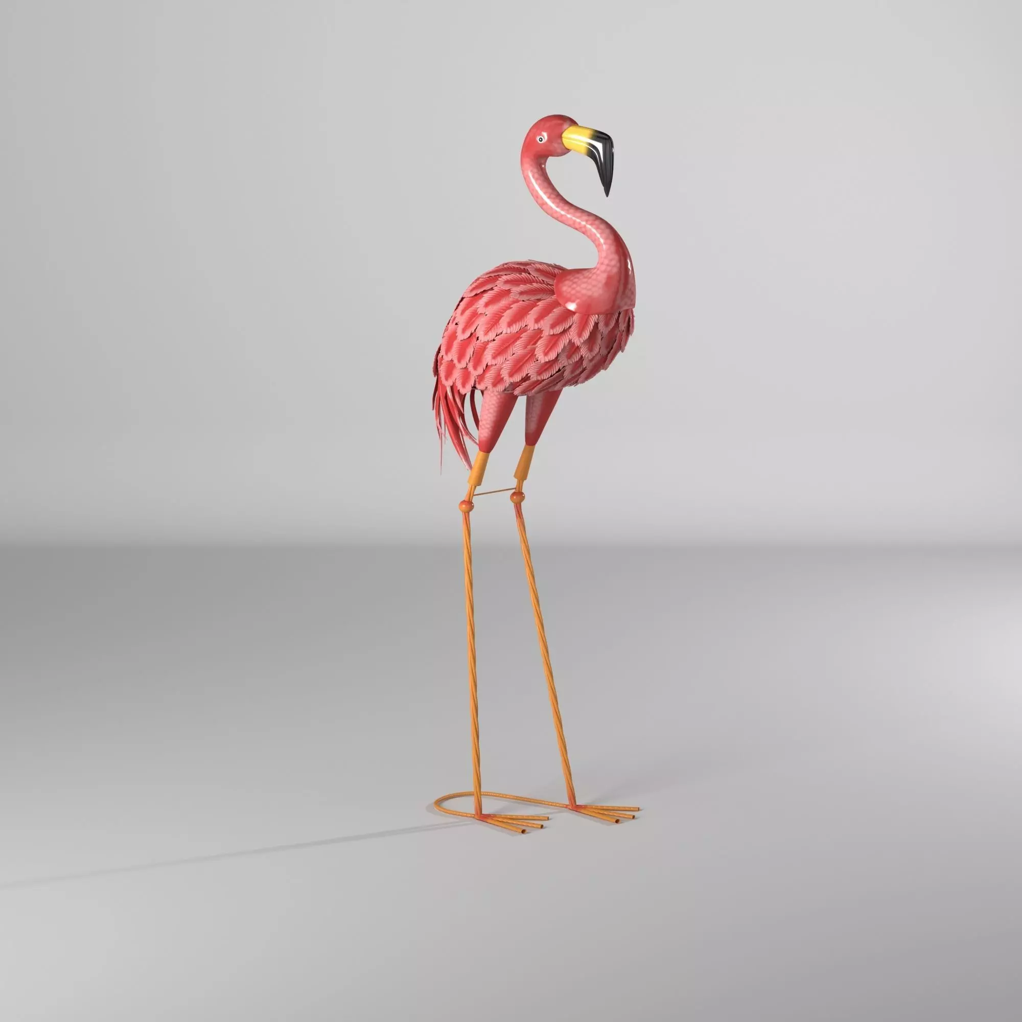 Iron Flamingo  Low-poly 3D model_0