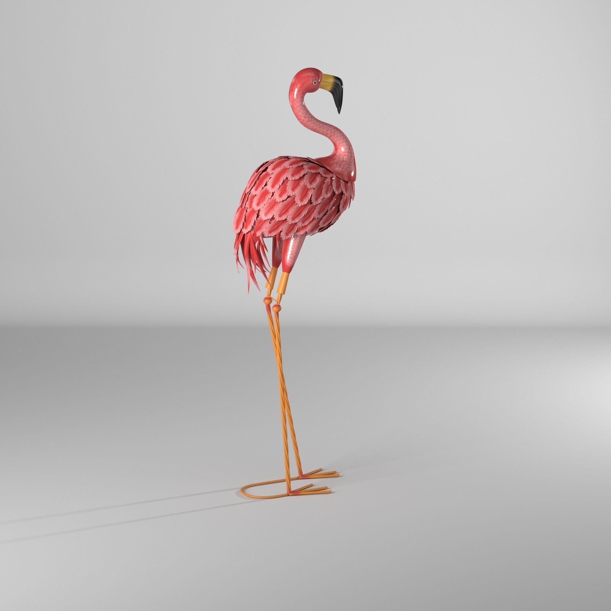 Iron Flamingo  Low-poly 3D model_2