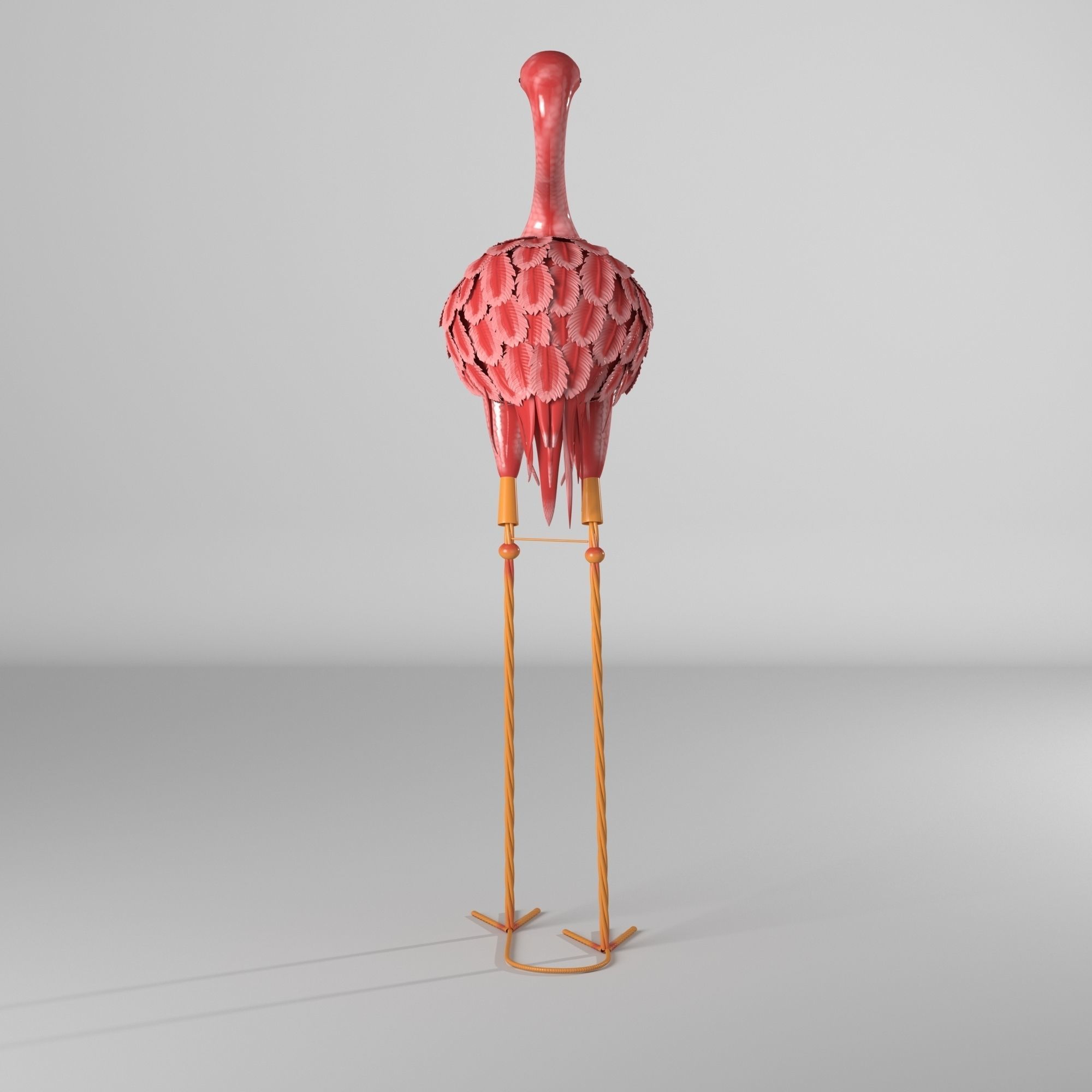 Iron Flamingo  Low-poly 3D model_3