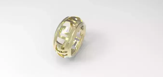 greek pattern ring