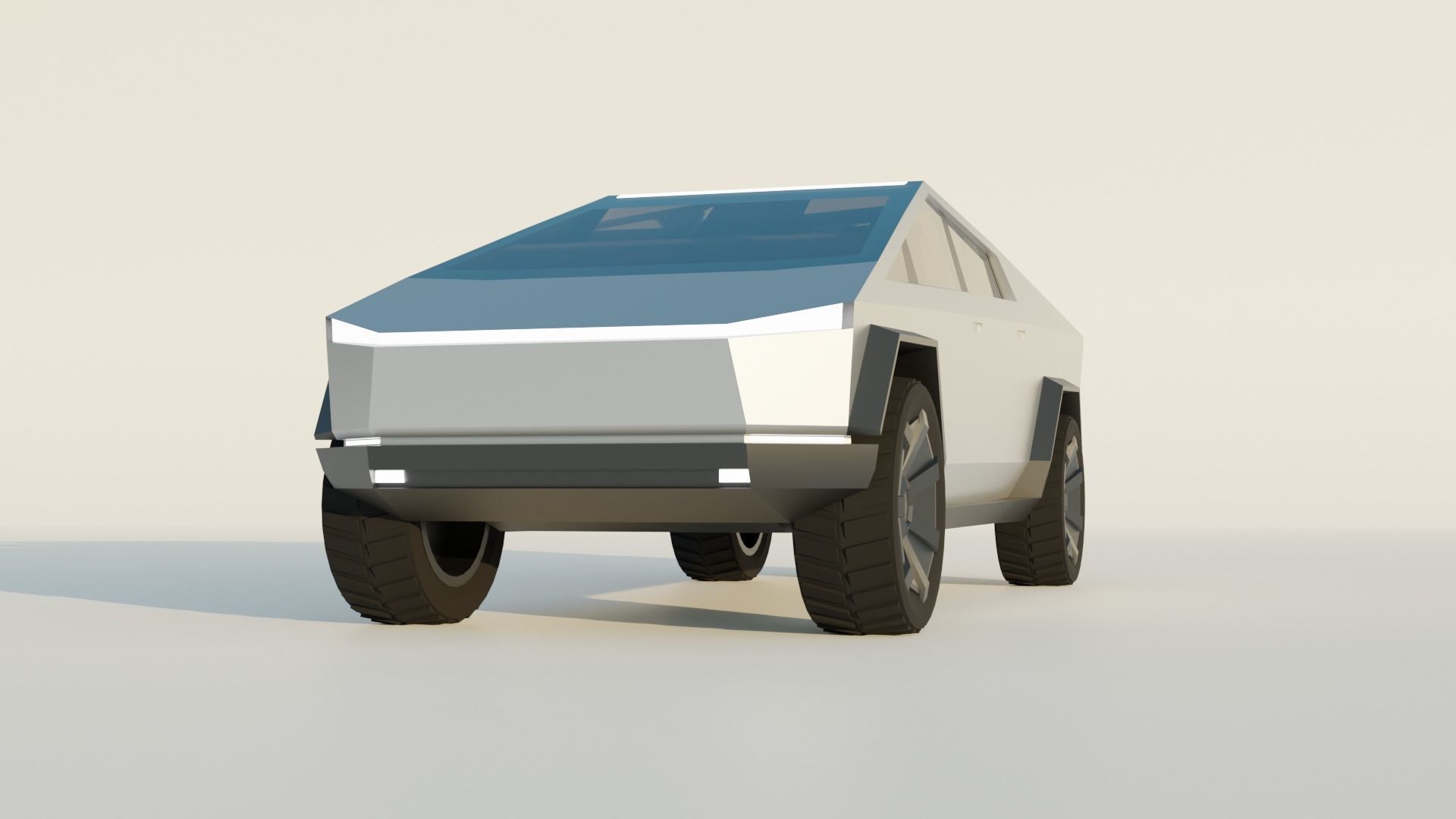 Tesla Cybertruck Low-poly 3D model_8