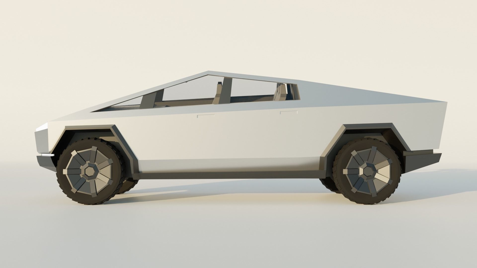 Tesla Cybertruck Low-poly 3D model_7