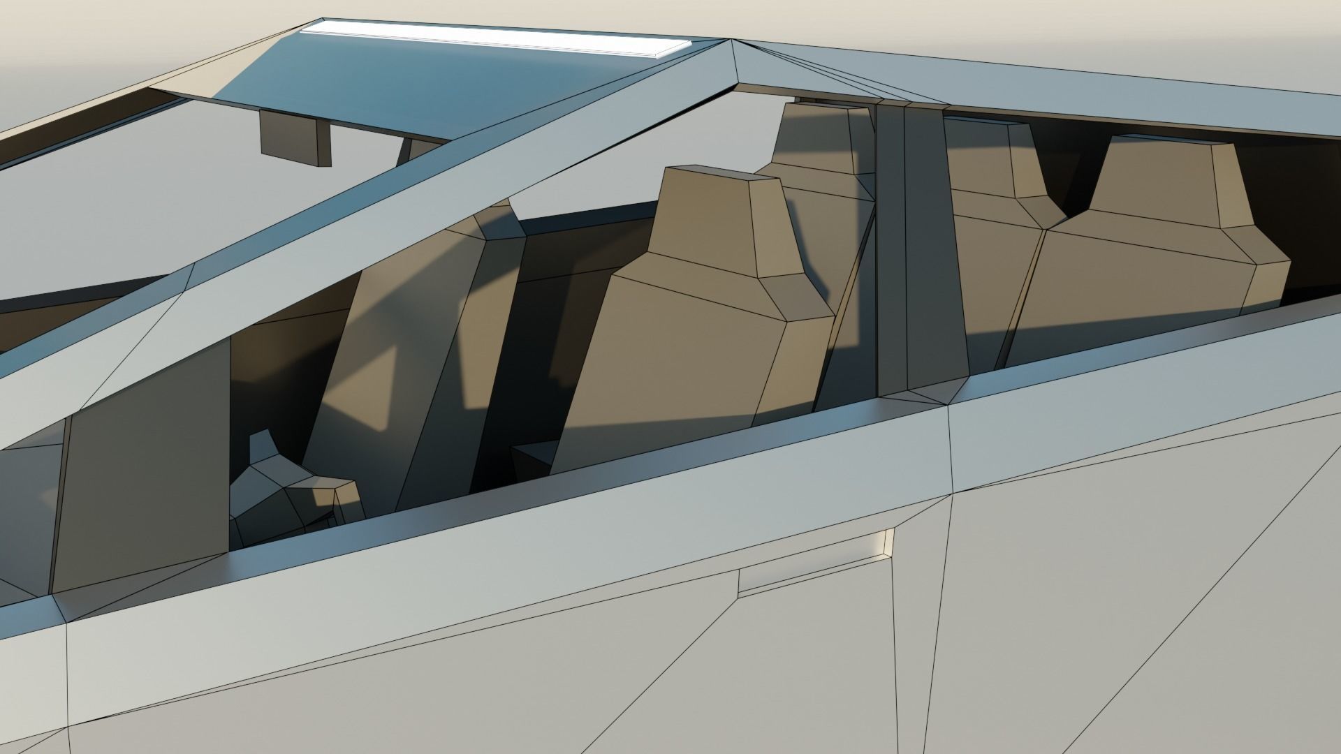 Tesla Cybertruck Low-poly 3D model_11