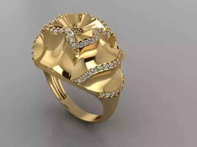 GC GOLD Y181- Diamond gold Ring 