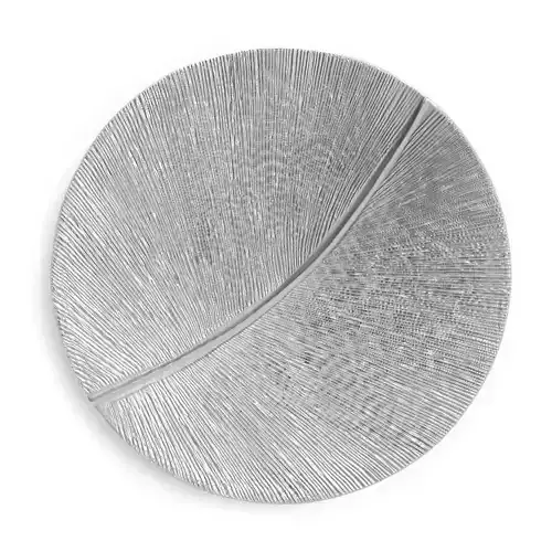 Simonallen sculptor leaf curcle silver