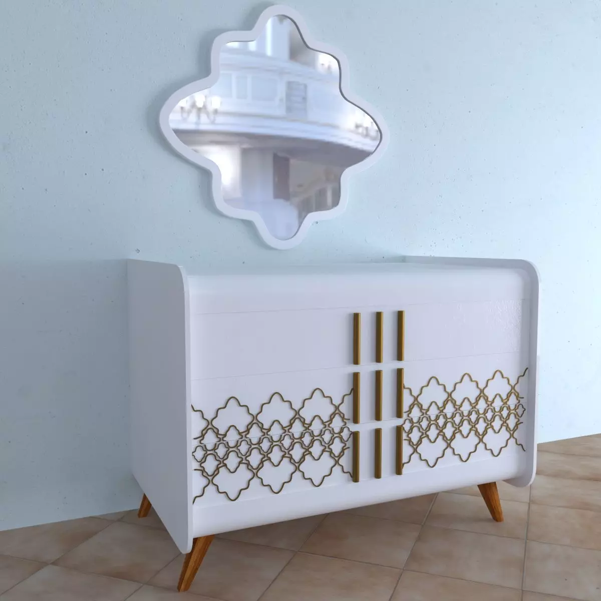 sammad Console table 3D model_0