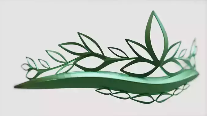 Crown tiara with leaves