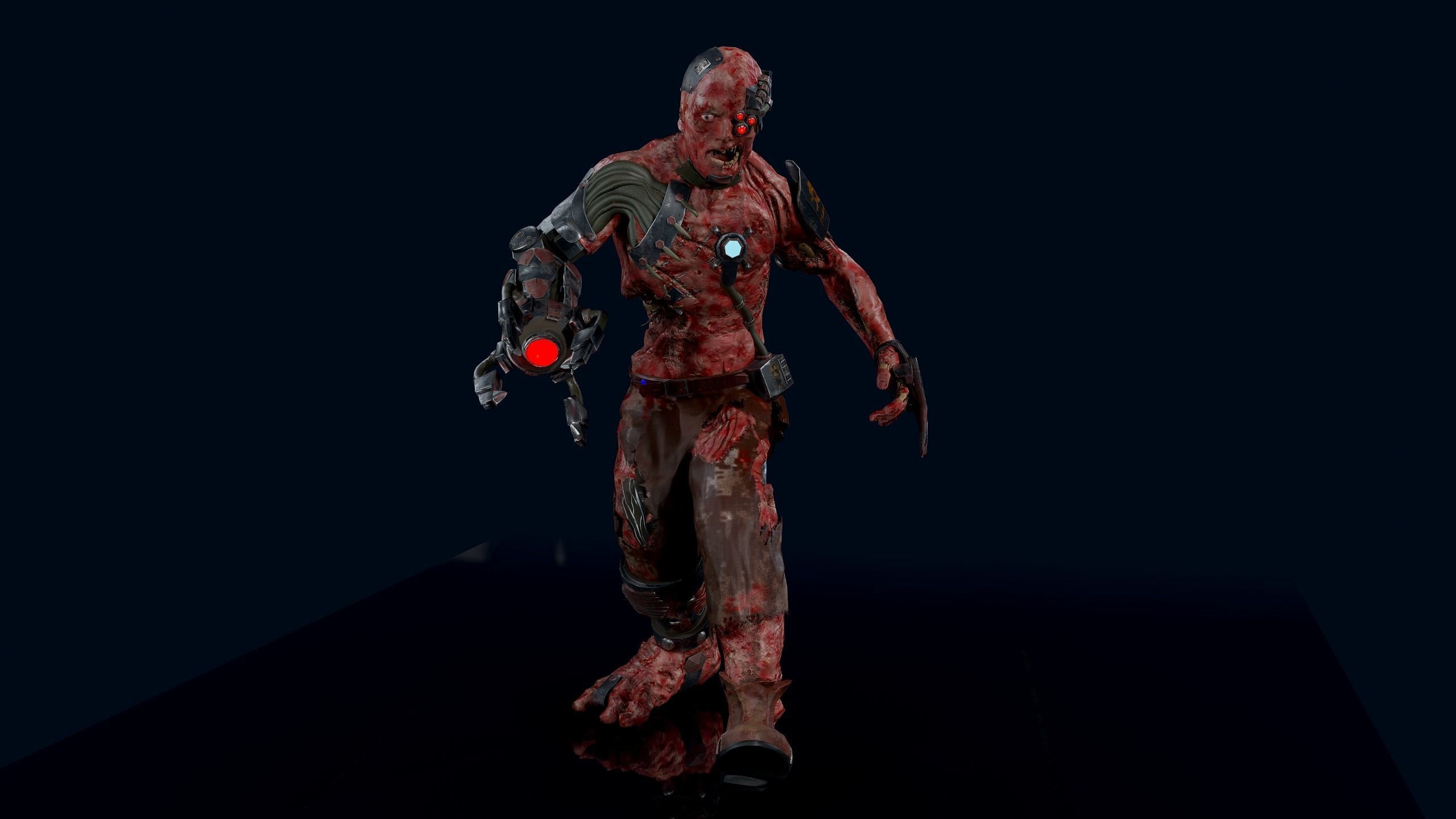 Cyber Monsters Low-poly 3D model_9