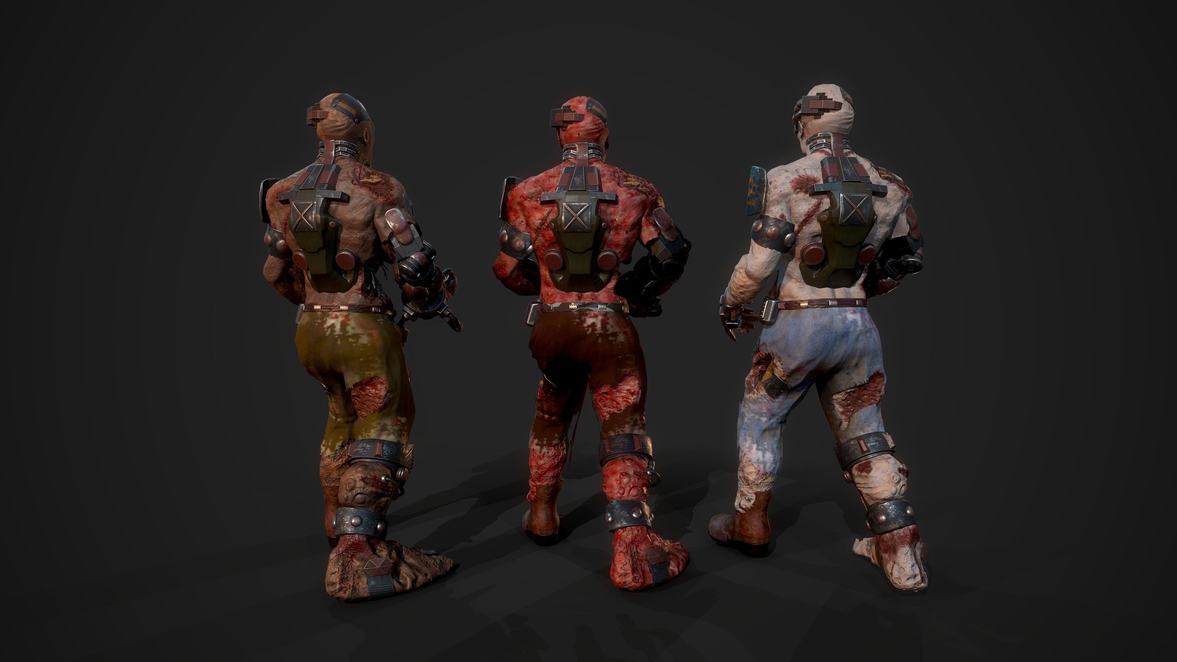 Cyber Monsters Low-poly 3D model_23