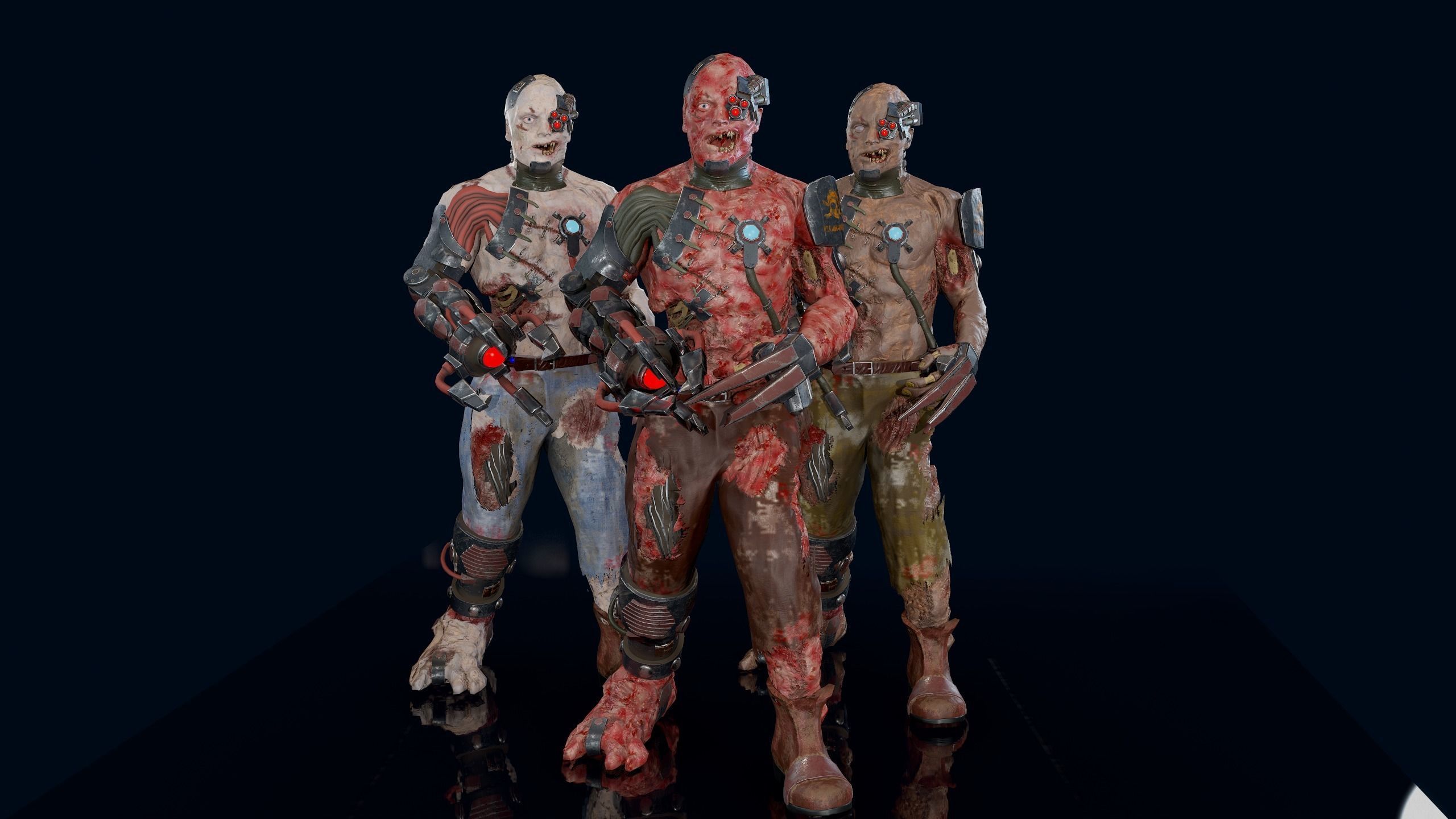 Cyber Monsters Low-poly 3D model_26