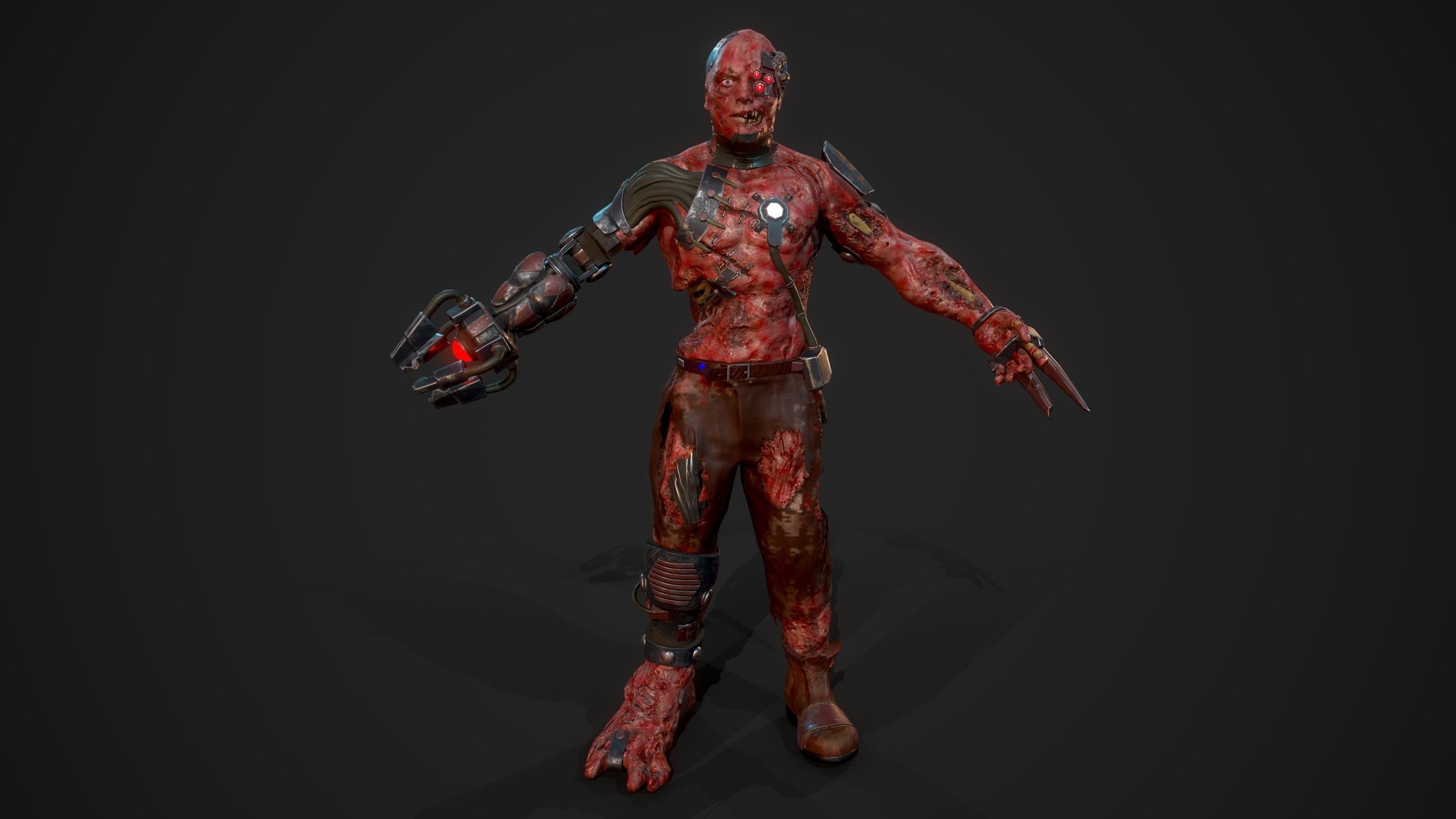 Cyber Monsters Low-poly 3D model_19