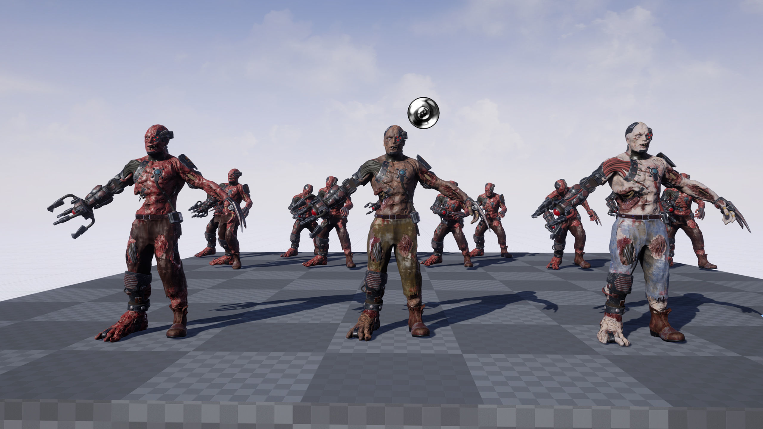 Cyber Monsters Low-poly 3D model_34