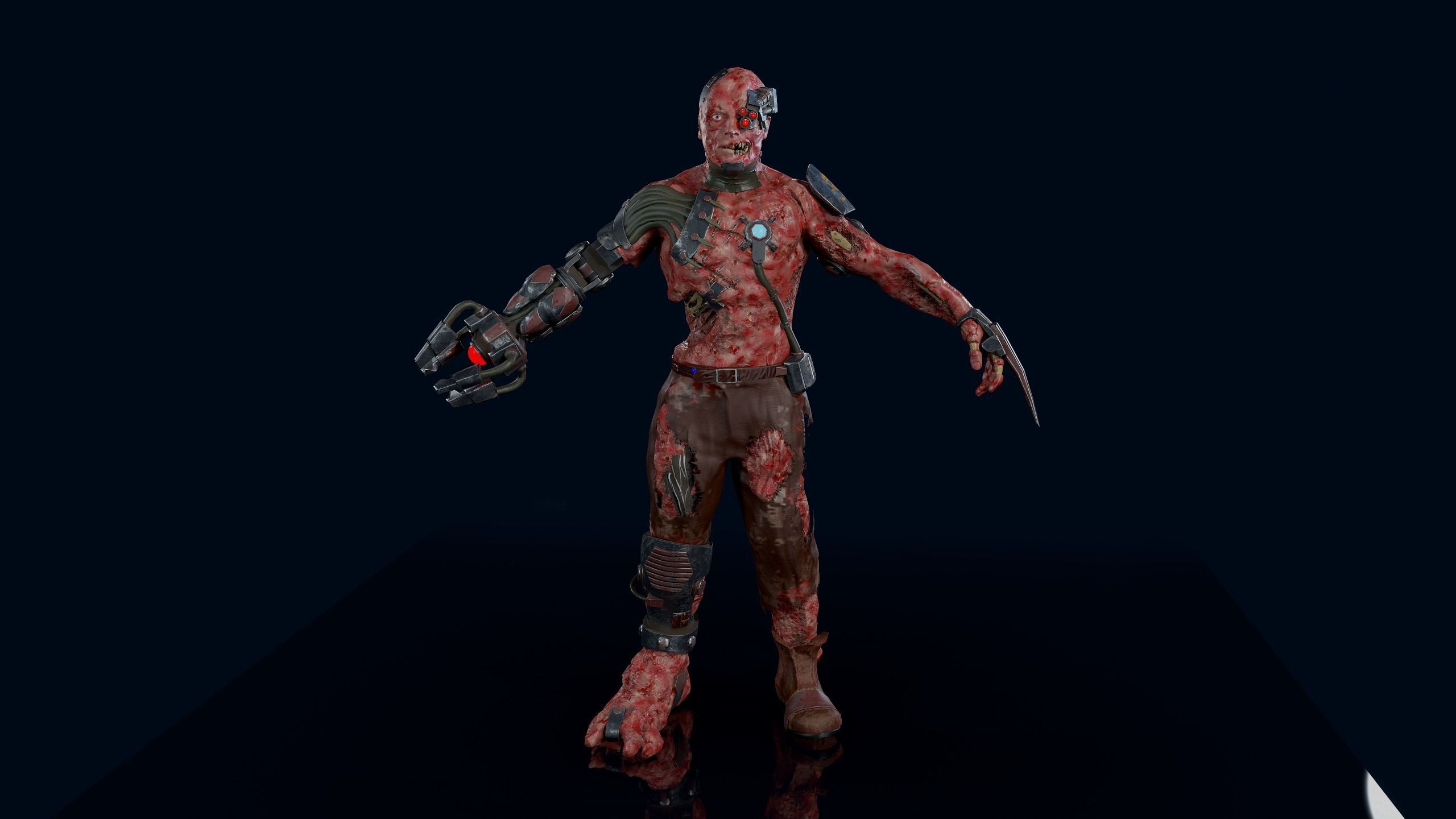 Cyber Monsters Low-poly 3D model_5