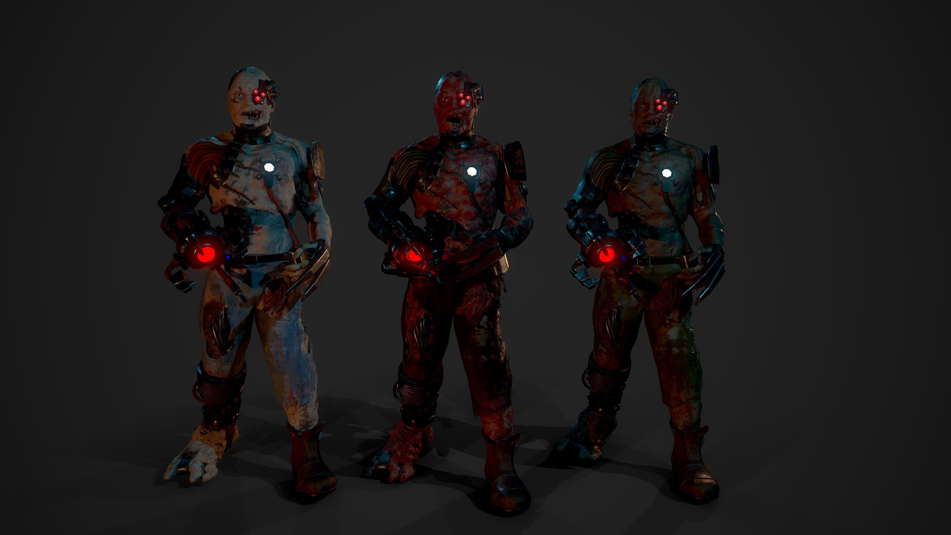 Cyber Monsters Low-poly 3D model_24