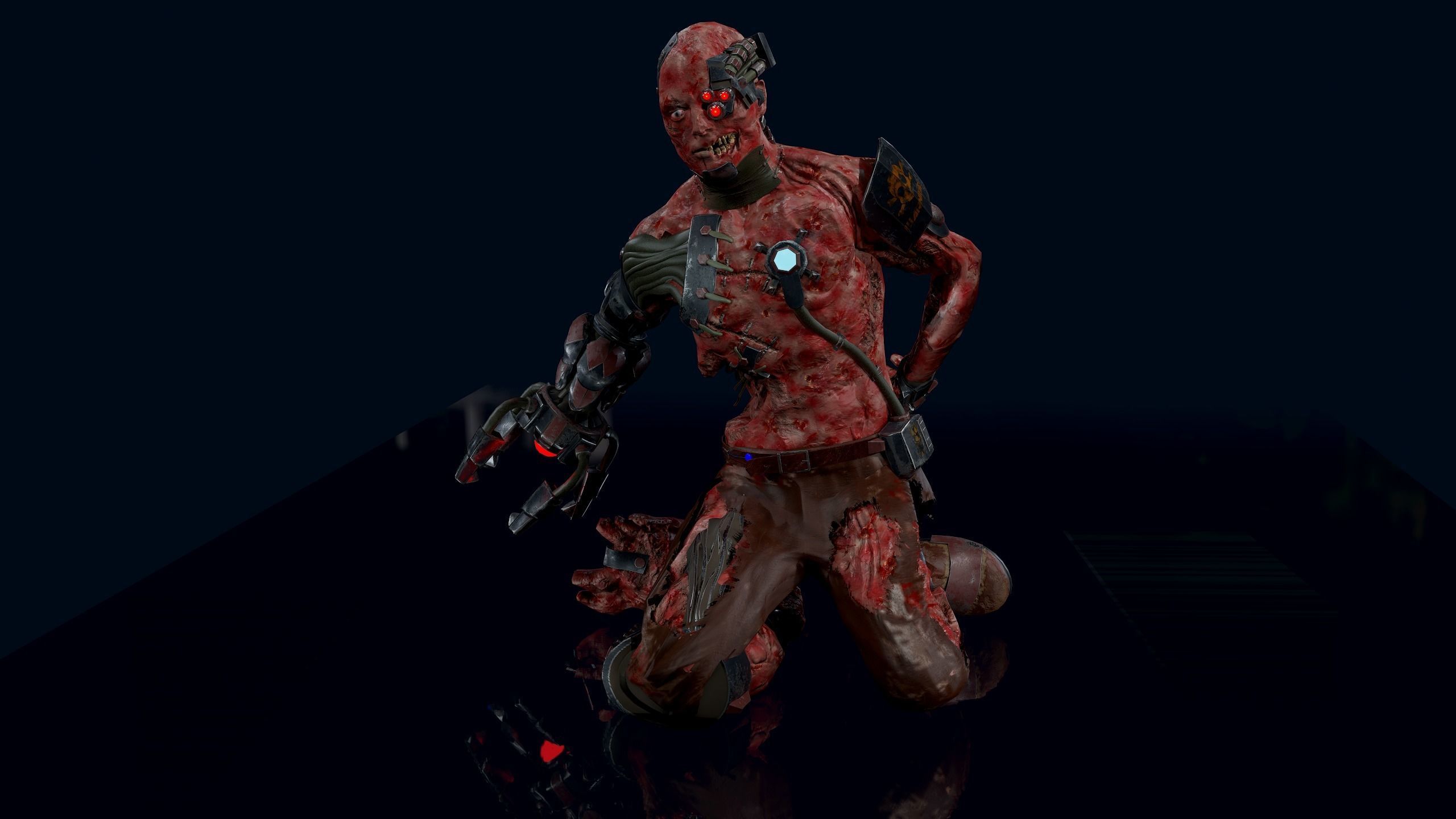 Cyber Monsters Low-poly 3D model_10