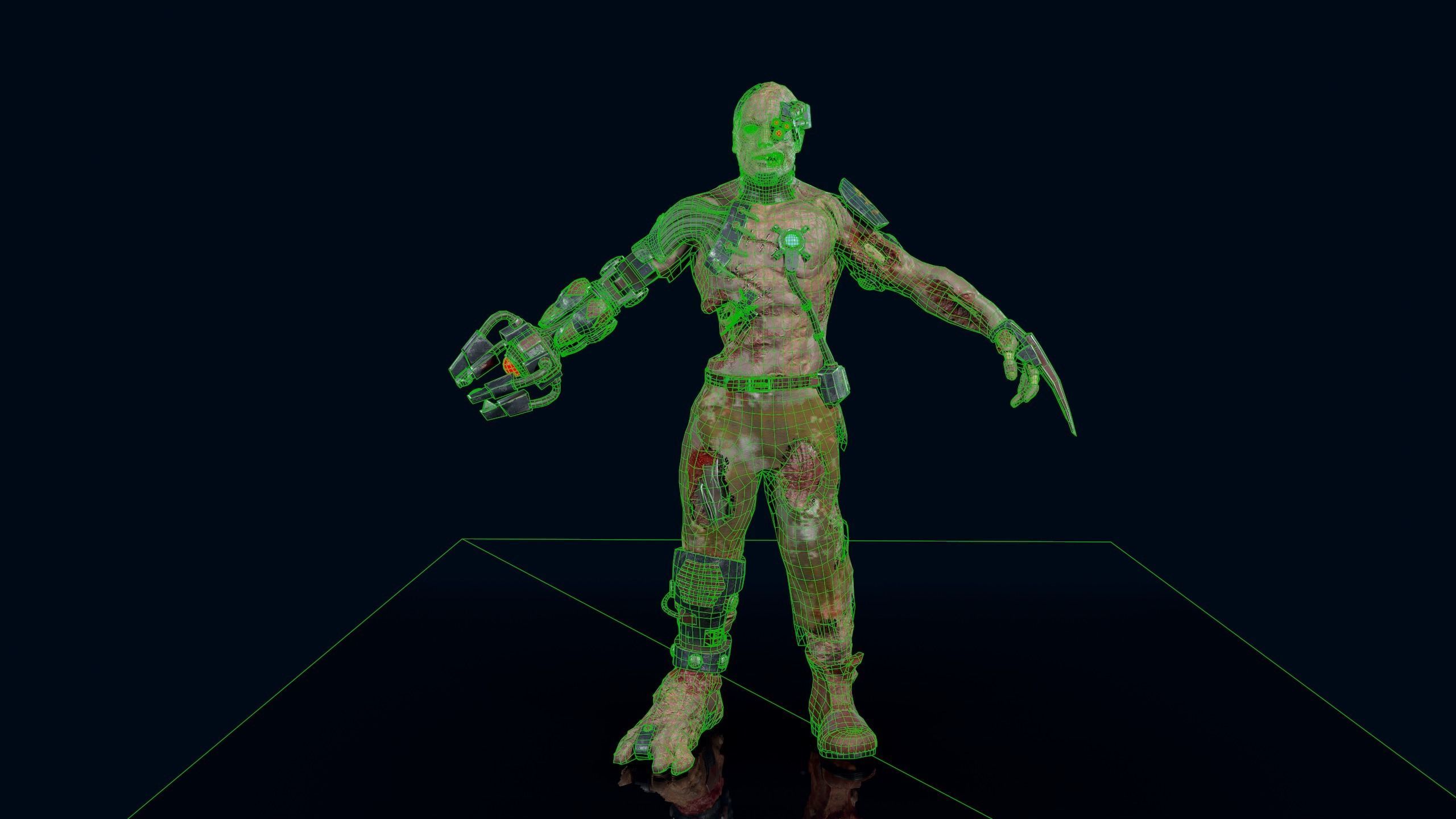 Cyber Monsters Low-poly 3D model_15