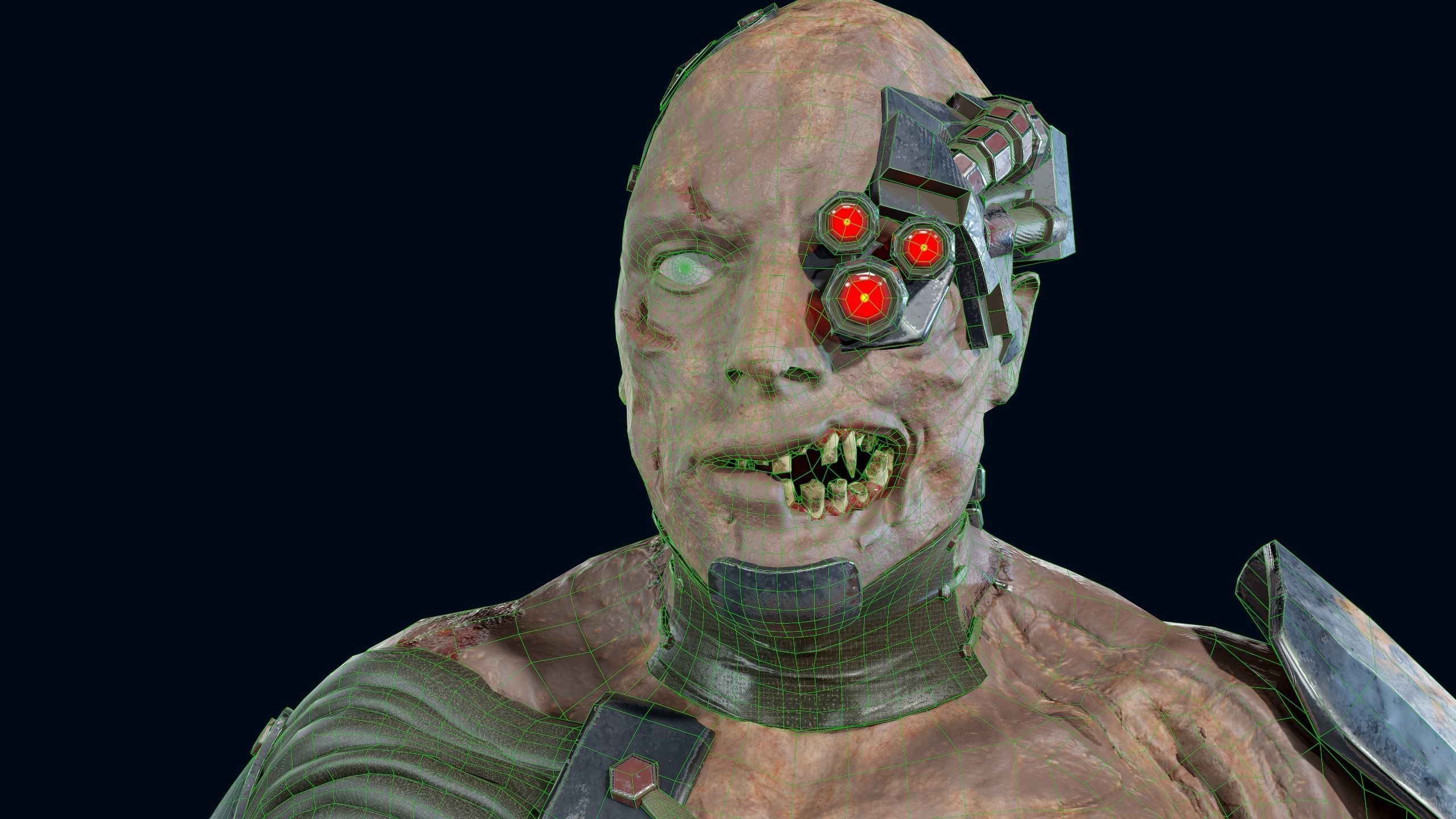 Cyber Monsters Low-poly 3D model_17