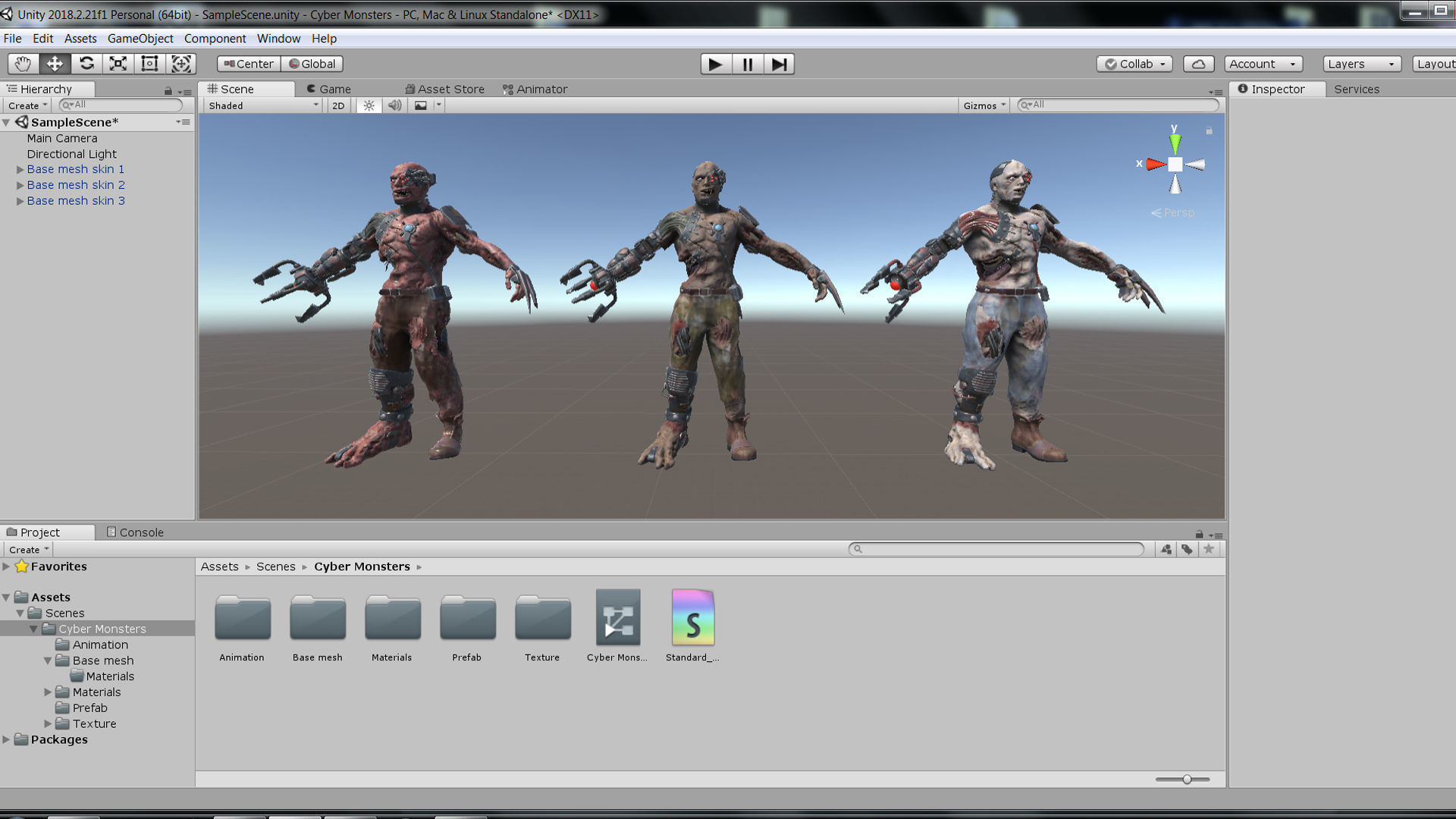 Cyber Monsters Low-poly 3D model_30