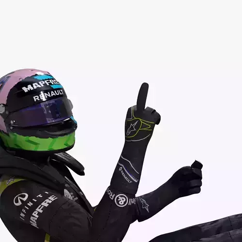 Daniel Ricciardo 2019 Low-poly 3D model
