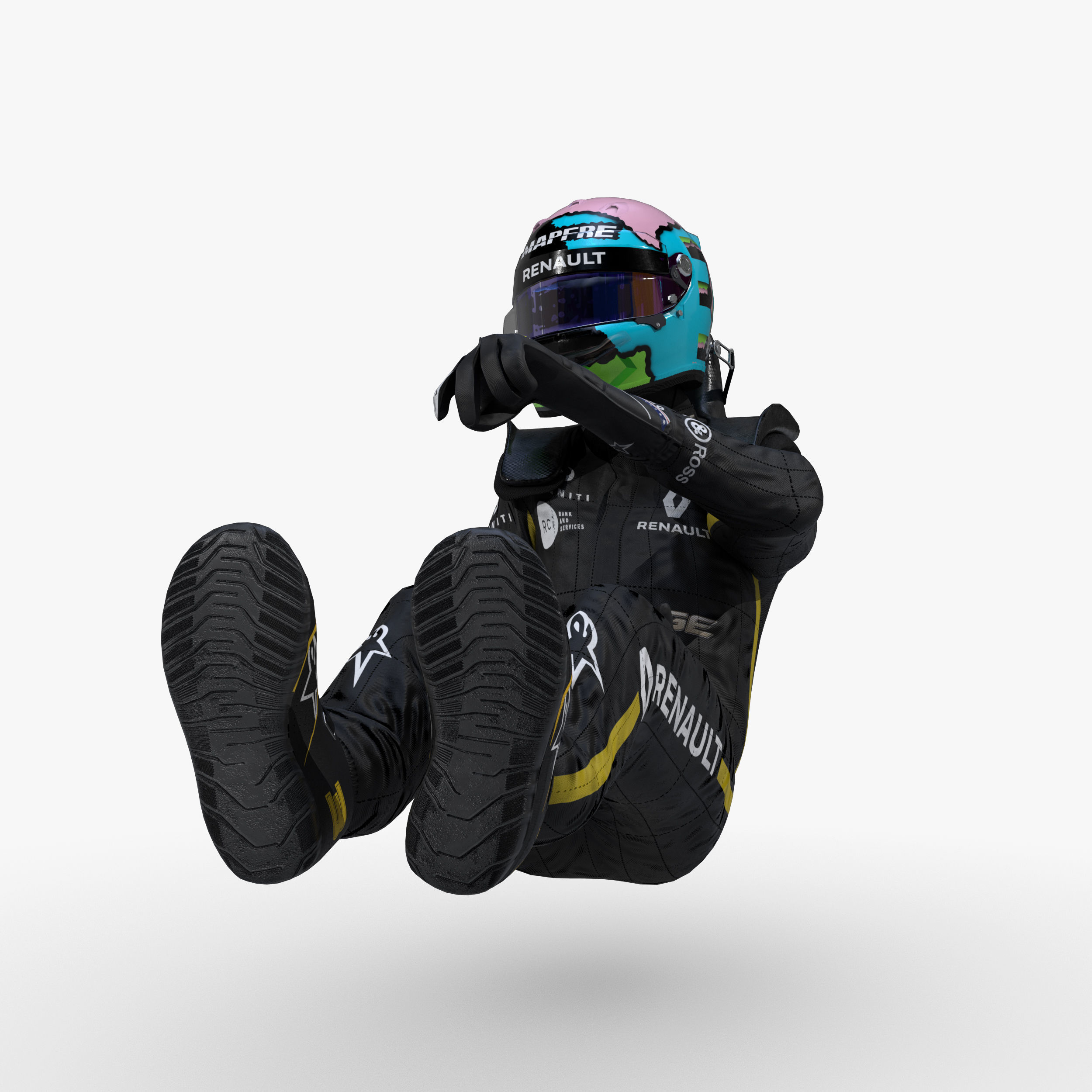 Daniel Ricciardo 2019 Low-poly 3D model_6