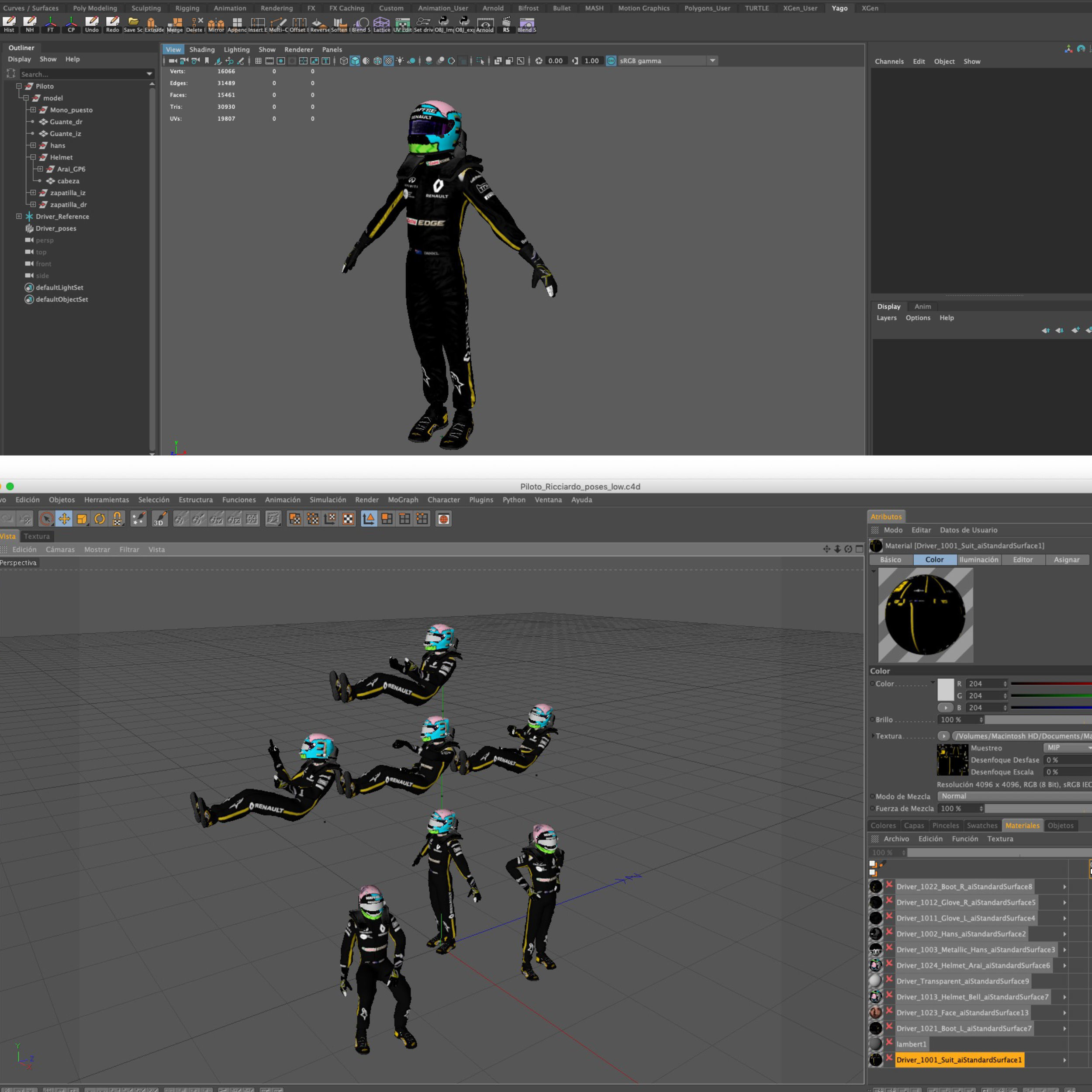 Daniel Ricciardo 2019 Low-poly 3D model_15