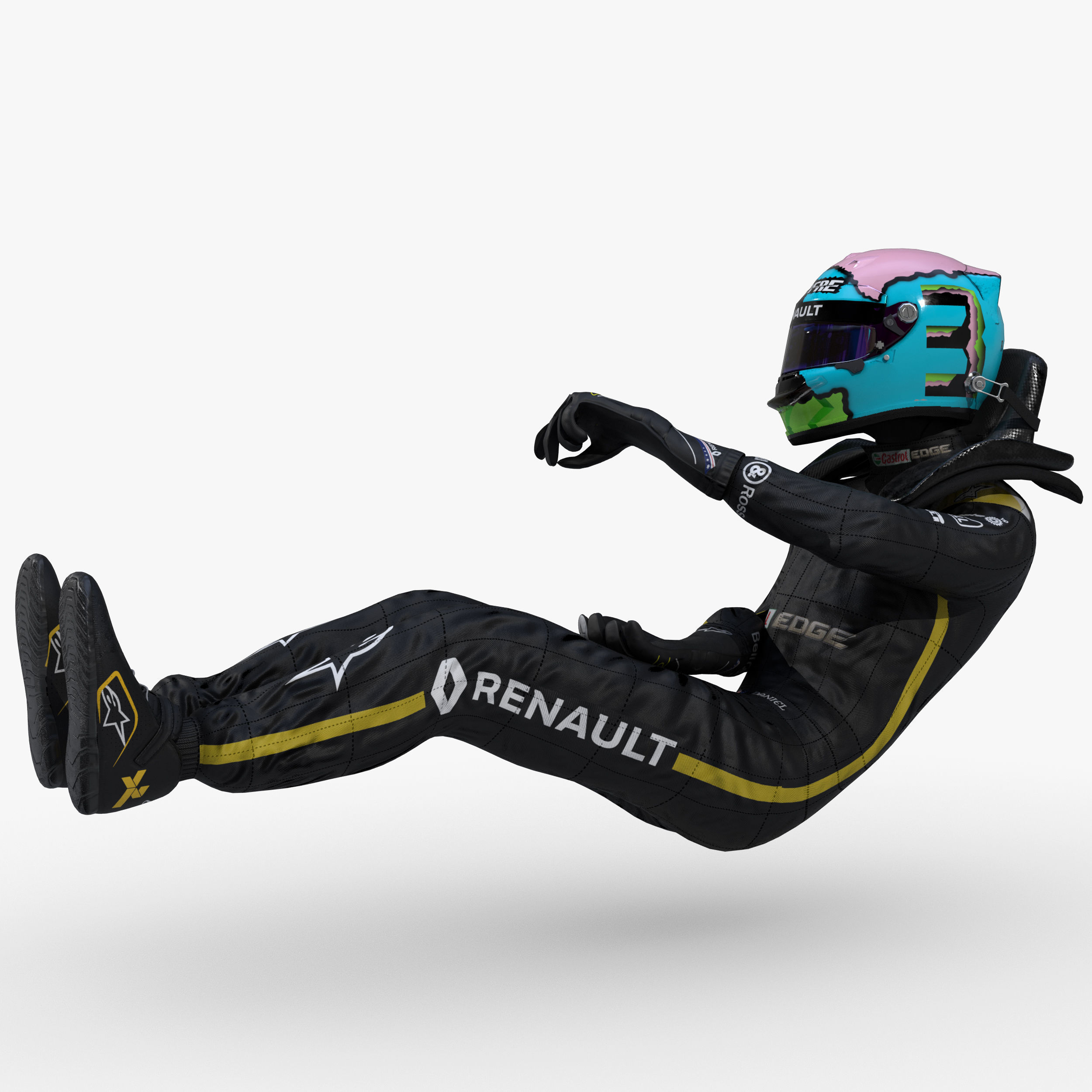 Daniel Ricciardo 2019 Low-poly 3D model_5