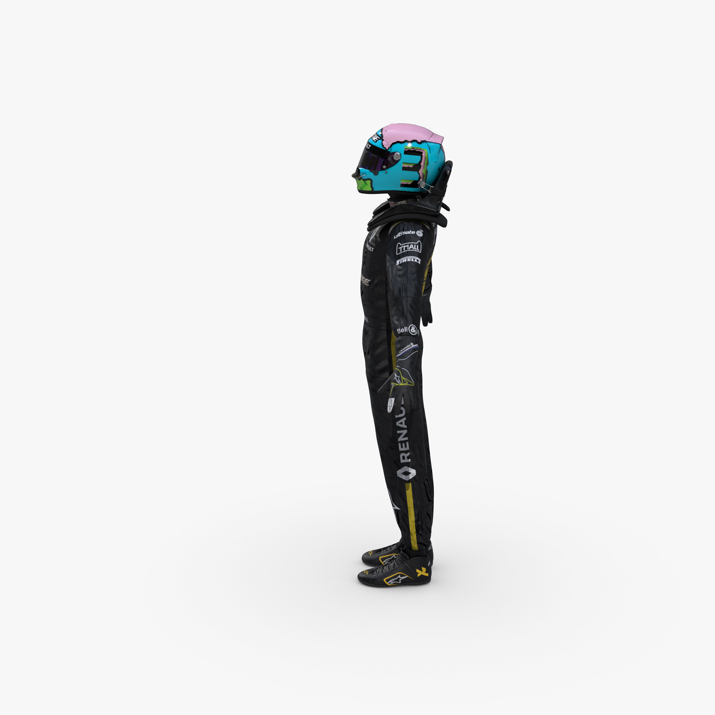 Daniel Ricciardo 2019 Low-poly 3D model_8