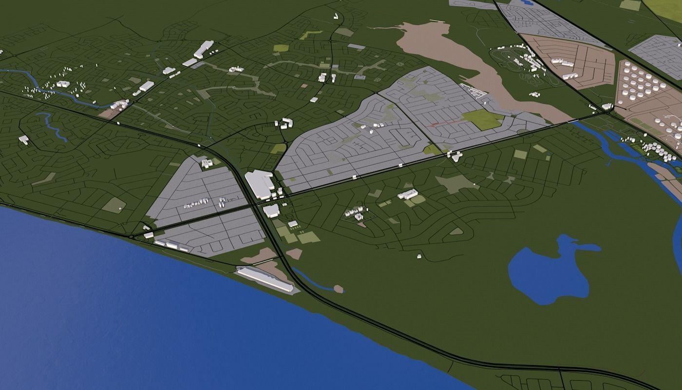 Capetown City Low-poly 3D model_35