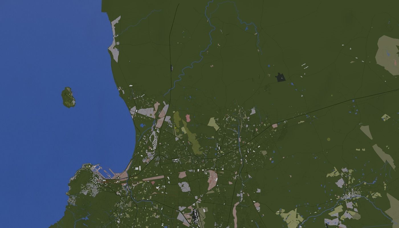 Capetown City Low-poly 3D model_3