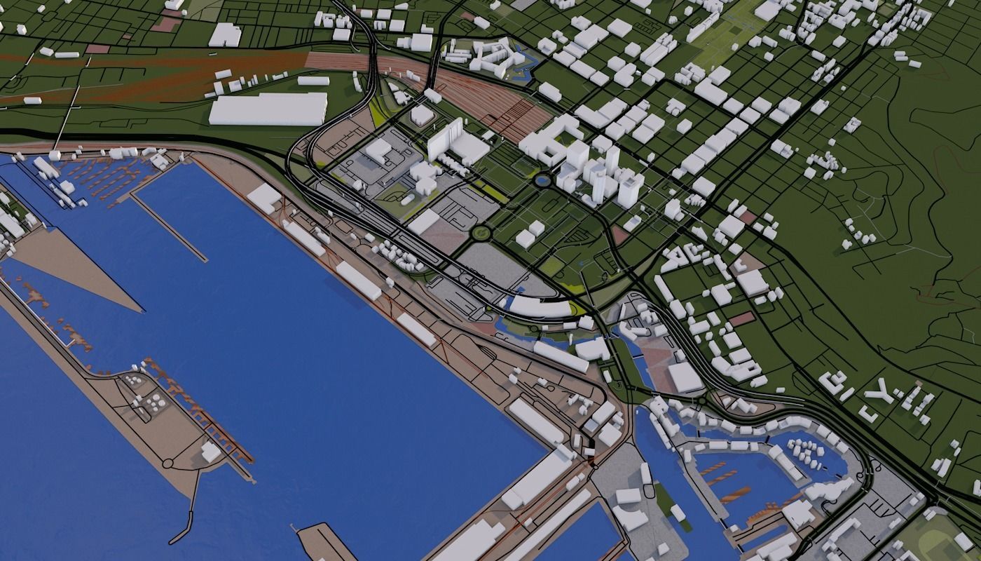 Capetown City Low-poly 3D model_42