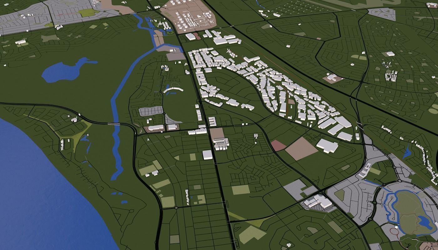 Capetown City Low-poly 3D model_34