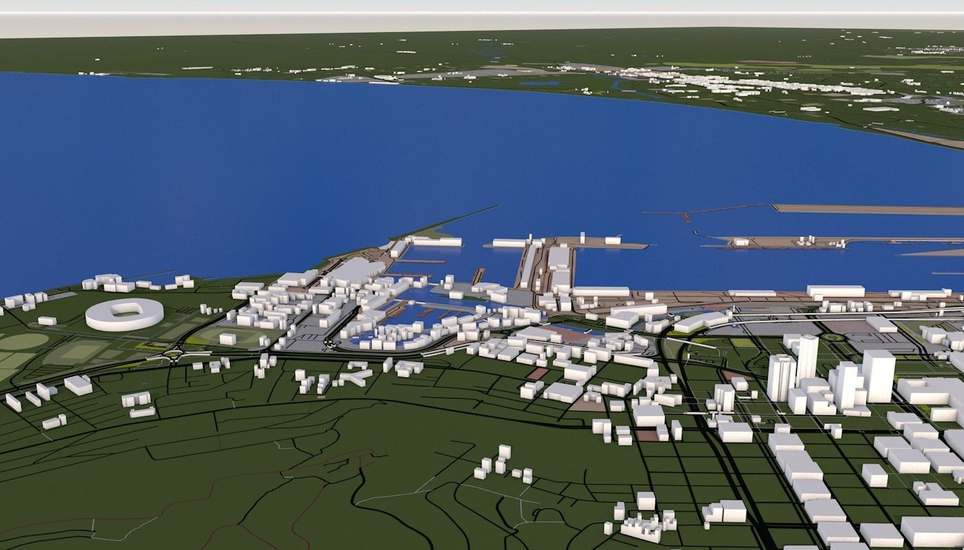 Capetown City Low-poly 3D model_37