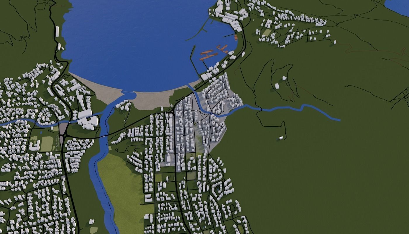 Capetown City Low-poly 3D model_46