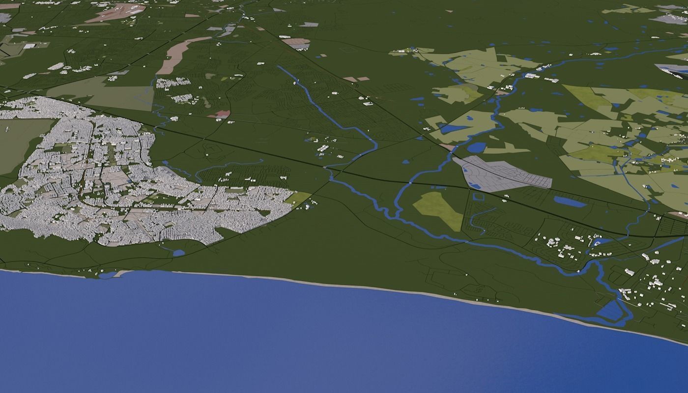 Capetown City Low-poly 3D model_21