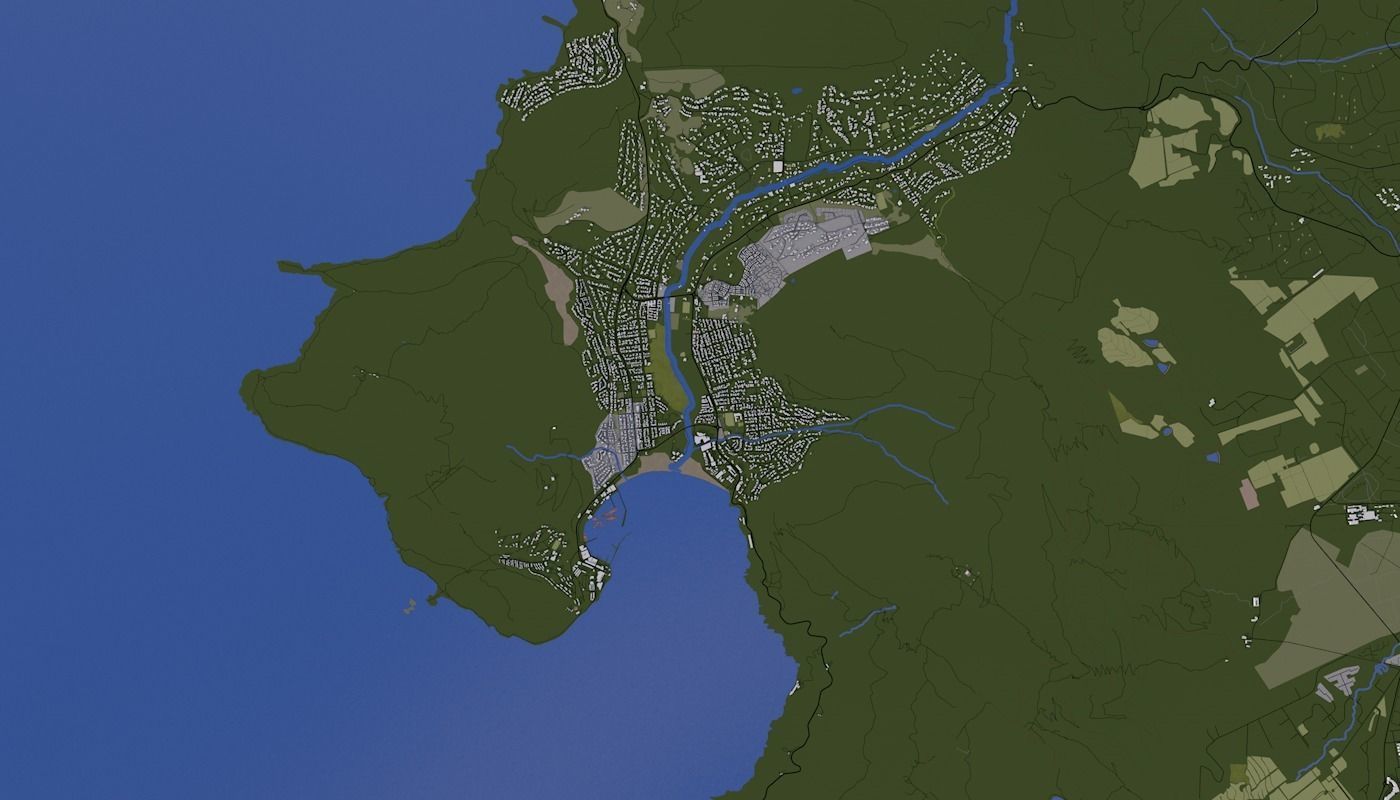 Capetown City Low-poly 3D model_6