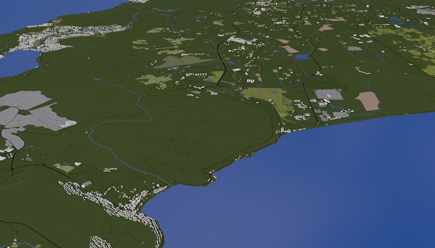 Capetown City Low-poly 3D model_19