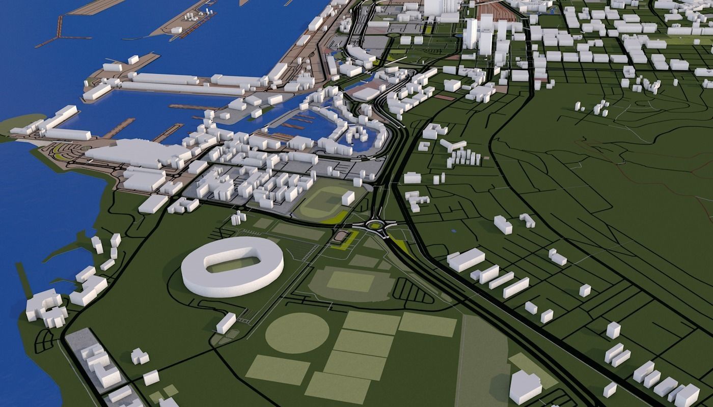 Capetown City Low-poly 3D model_38