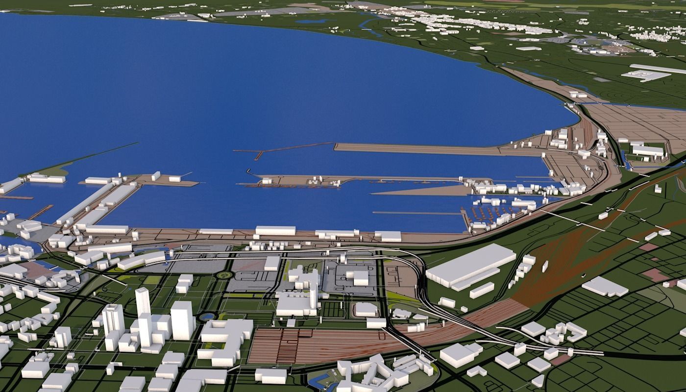 Capetown City Low-poly 3D model_36