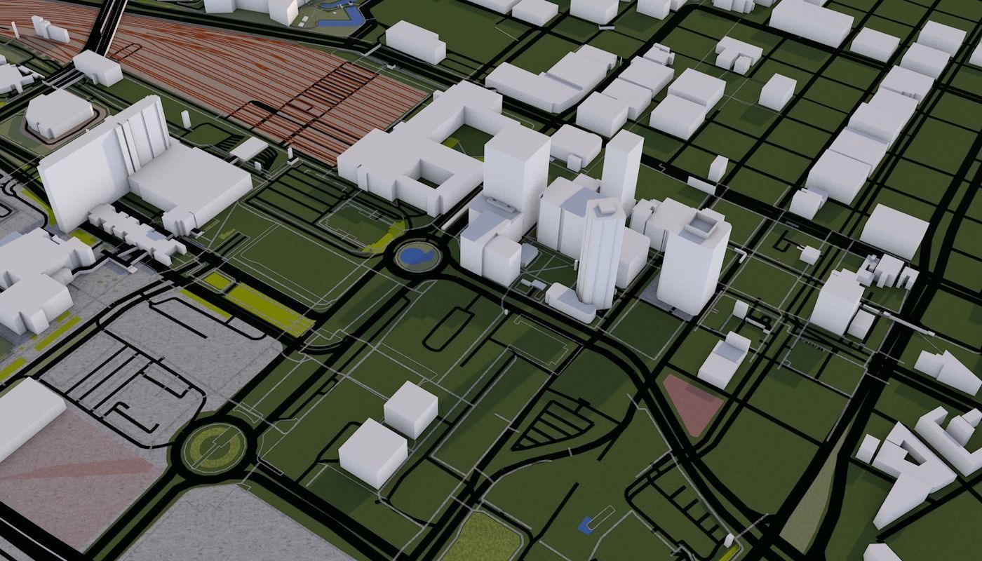 Capetown City Low-poly 3D model_41