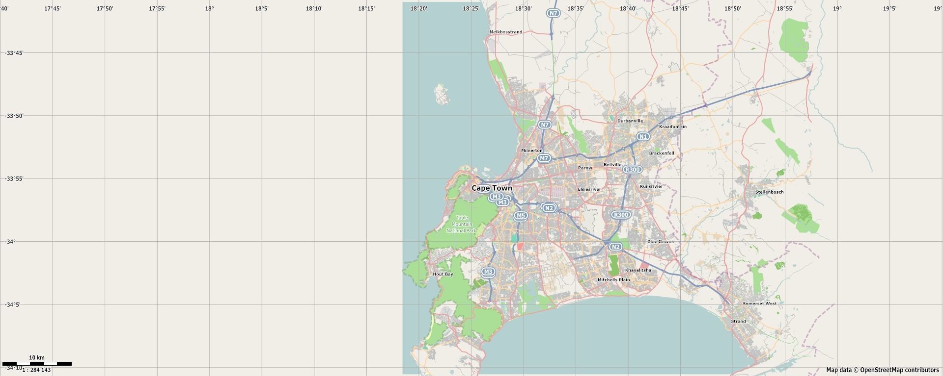 Capetown City Low-poly 3D model_1